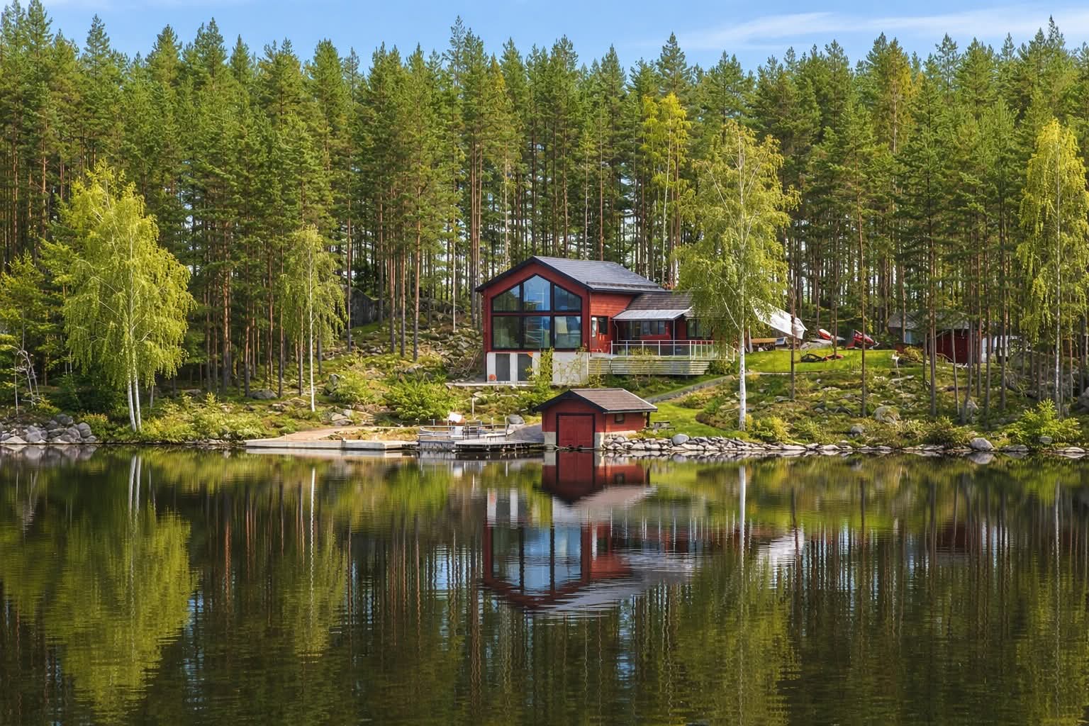 Lake House Dalarna from the lake